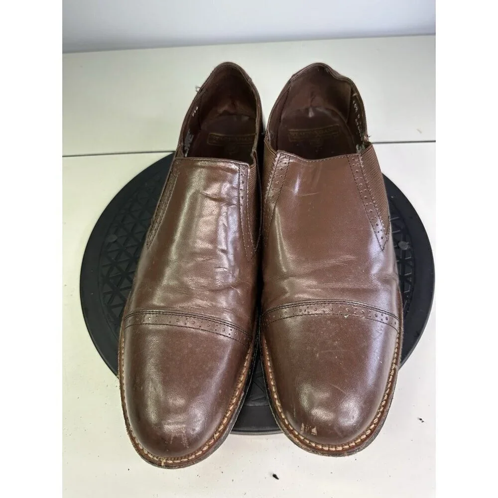 VINTAGE Stacy Adams Men's Brown Leather Loafers Size 10.5 D